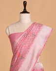 Gajar Pink Meenakari Butta Saree in Silk