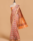 Peach Patola Saree in Silk