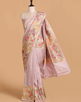 Mauve Plain Saree in Silk