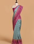 Grey Butti Saree in Silk