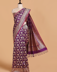 Purple Jaal Saree in Silk