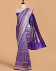 Purple Brocade Saree in Silk