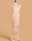 Off white Jaal Saree in Silk