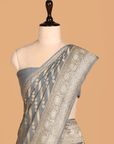 Grey Lehariya Saree in Muslin Silk