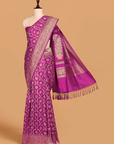 Magenta Jaal Saree In Silk