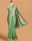 Pista Green Butti Saree in Silk