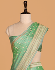 Pista Green Butti Saree in Silk