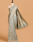 Jade Green Jaal Saree in Silk