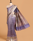 Mauve Brocade Saree in Silk