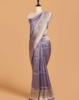 Mauve Brocade Saree in Silk