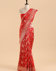 Red Jaal Saree in Silk