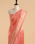 Orange Brocade Saree In Silk