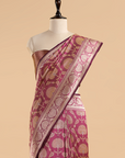 Wine Brocade Saree In Silk