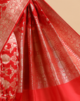 Red Jaal Saree in Silk