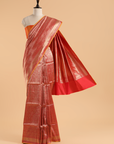 Red Brocade Saree in Silk