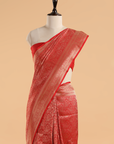 Red Brocade Saree in Silk