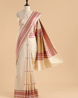 Off White Butti Saree in Silk