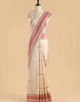 Off White Butti Saree in Silk