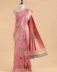 Light Pink Butta Saree in Silk