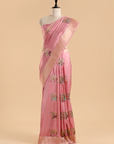 Light Pink Butta Saree in Silk