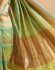 Pista Green Plain Saree in Silk