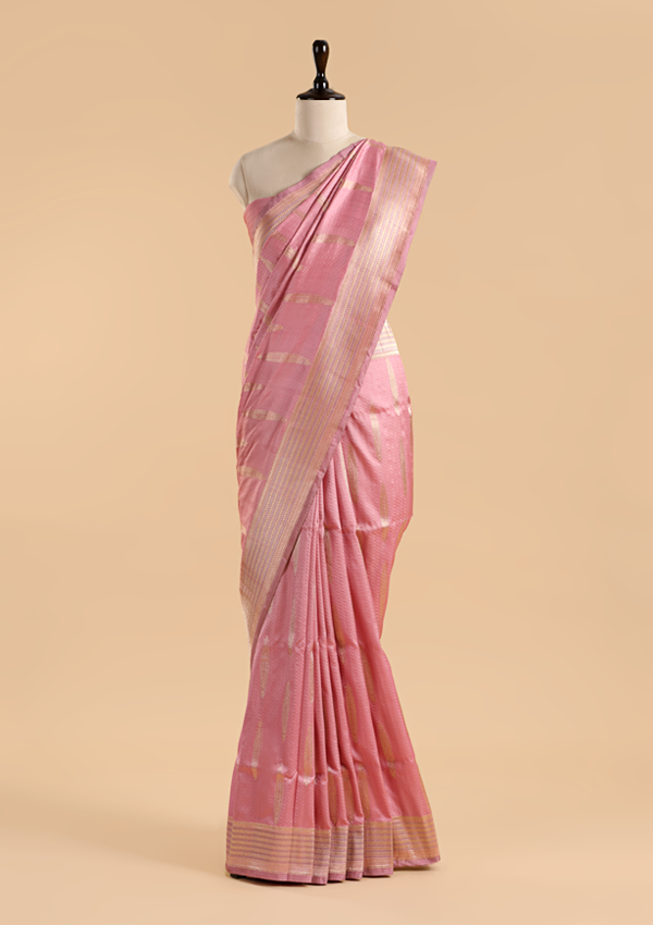 Pink Butta Saree in Silk