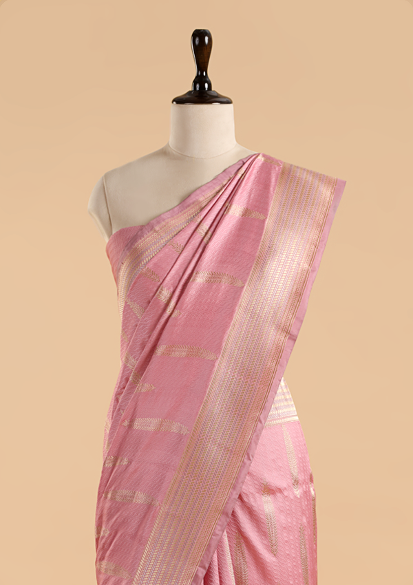 Pink Butta Saree in Silk