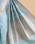 Sky Blue Butta Saree in Silk