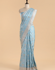 Sky Blue Butta Saree in Silk