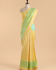 Lemon Plain Saree in Silk