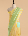 Lemon Plain Saree in Silk