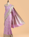 Lavender Butta Saree in Silk