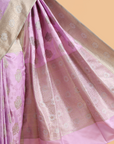 Lavender Butta Saree in Silk