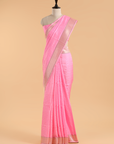 Pink Plain Saree in Silk