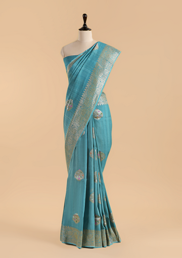 Peacock Butta Saree in Georgette Tussar