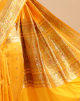 Yellow Brocade Saree In Silk