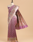 Mauve Brocade Saree In Silk