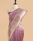 Mauve Brocade Saree In Silk