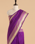 Purple Plain Saree in Silk