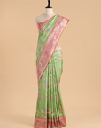 Green Jaal Saree in Silk