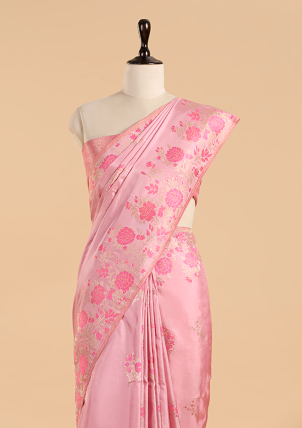 Lavender Butta Saree in Silk