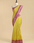 Pista Green Butti Saree in Silk