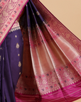 Purple Butta Saree in Silk