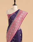 Purple Butta Saree in Silk