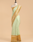 Pista Green Butti Saree in Silk