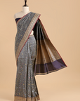 Blue Jaal Saree in Silk