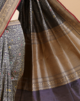 Blue Jaal Saree in Silk