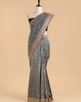 Blue Jaal Saree in Silk