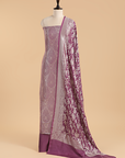 Wine Jaal Dress in Georgette Tussar