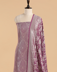 Wine Jaal Dress in Georgette Tussar